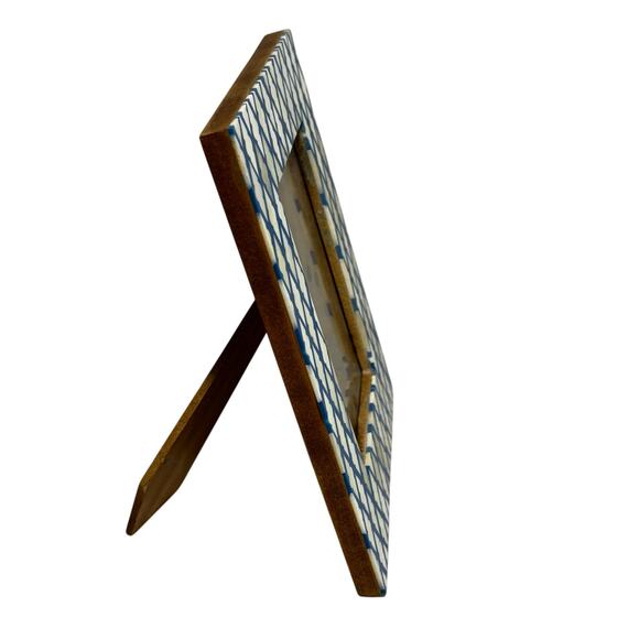 Boho Decor Photo Frame Portrait Landscape Blue White Morocco India Table Top - Picture 6 of 7